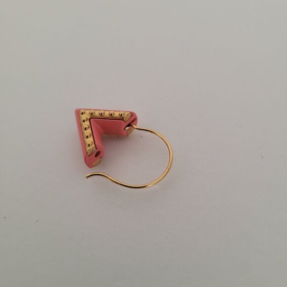 Louis Vuitton Essential V Hoop Single Earring Pink Gold Motif Accessary Auth - Picture 5 of 8